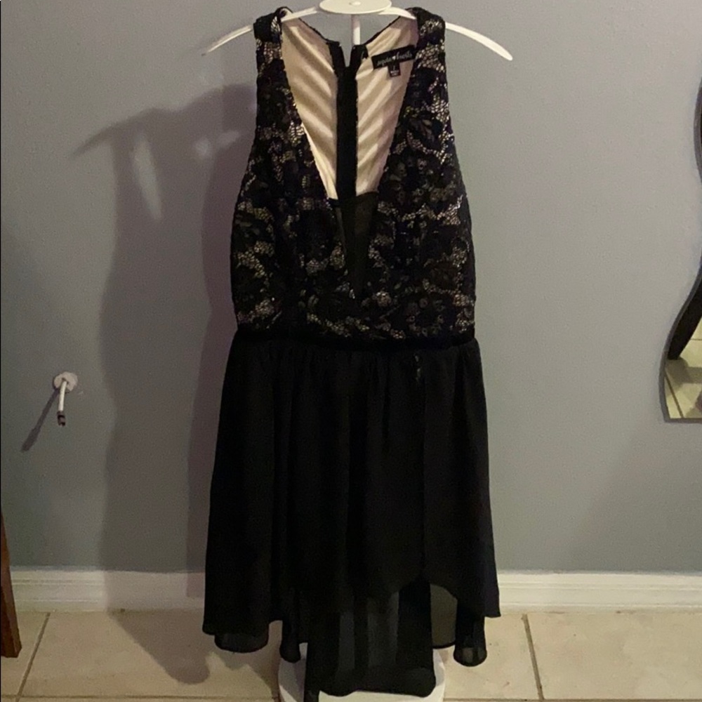 Black sequin romper dress
